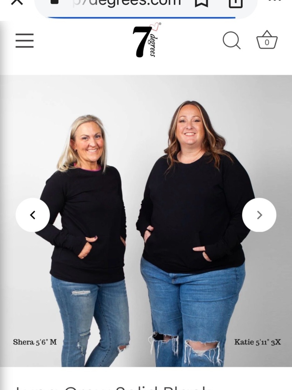 7 degrees jog set Black